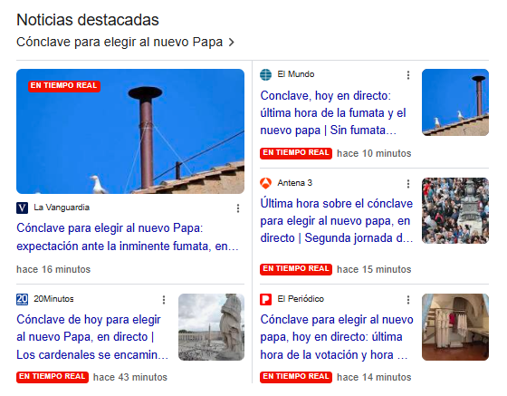 Noticia destacada para elegir al nuevo papa